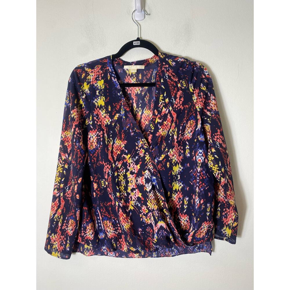 Cooper and Ella Multicolor V-Neck Long Sleeve Sz L